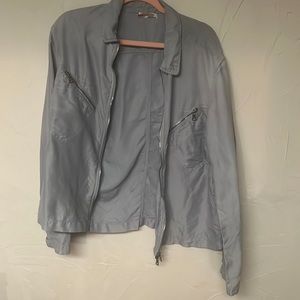Vintage Baby Blue Prada Sport Mens Nylon Jacket Size XL